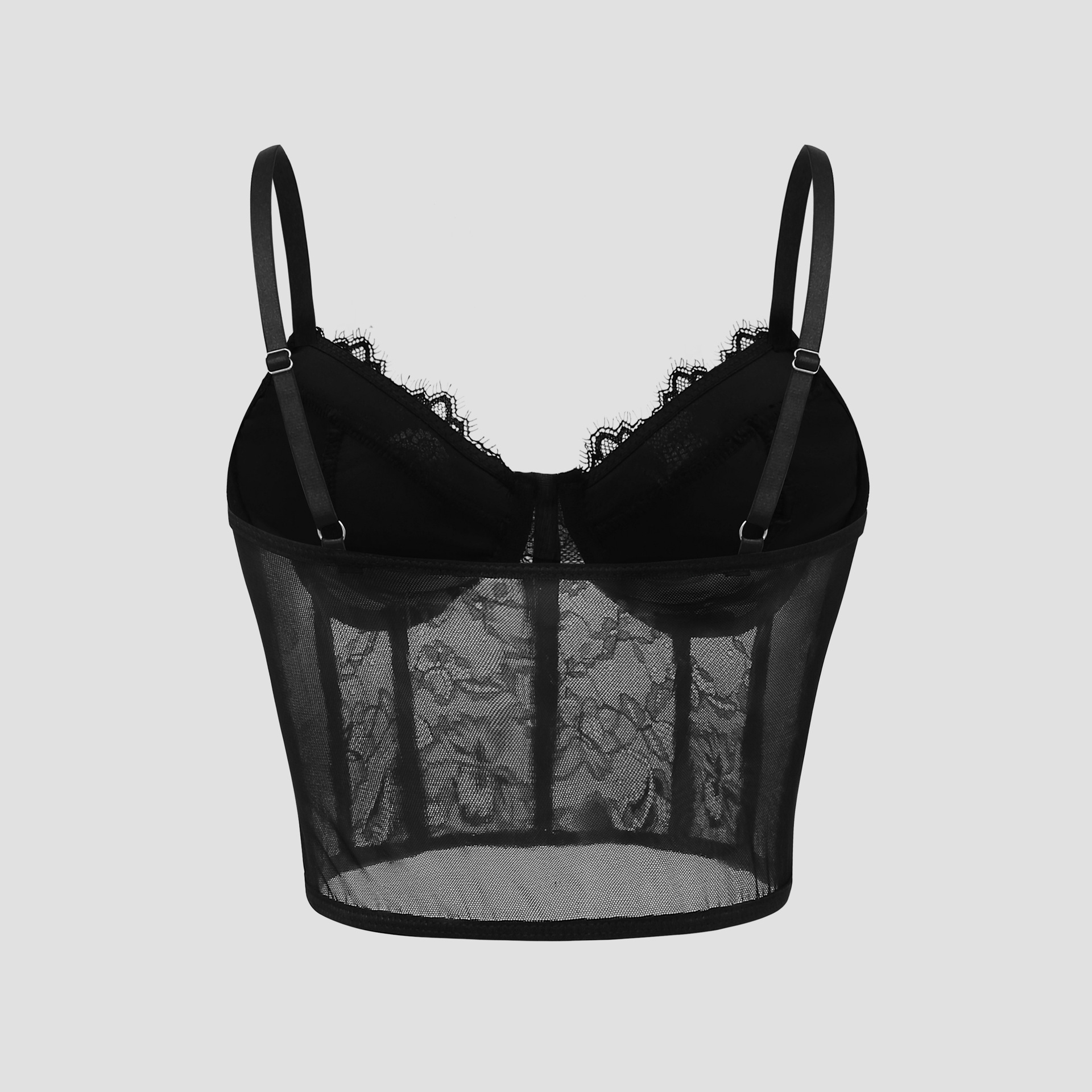 Sexy Black Semi Transparent Br - Sheer Mesh Bra ulasan dan harga