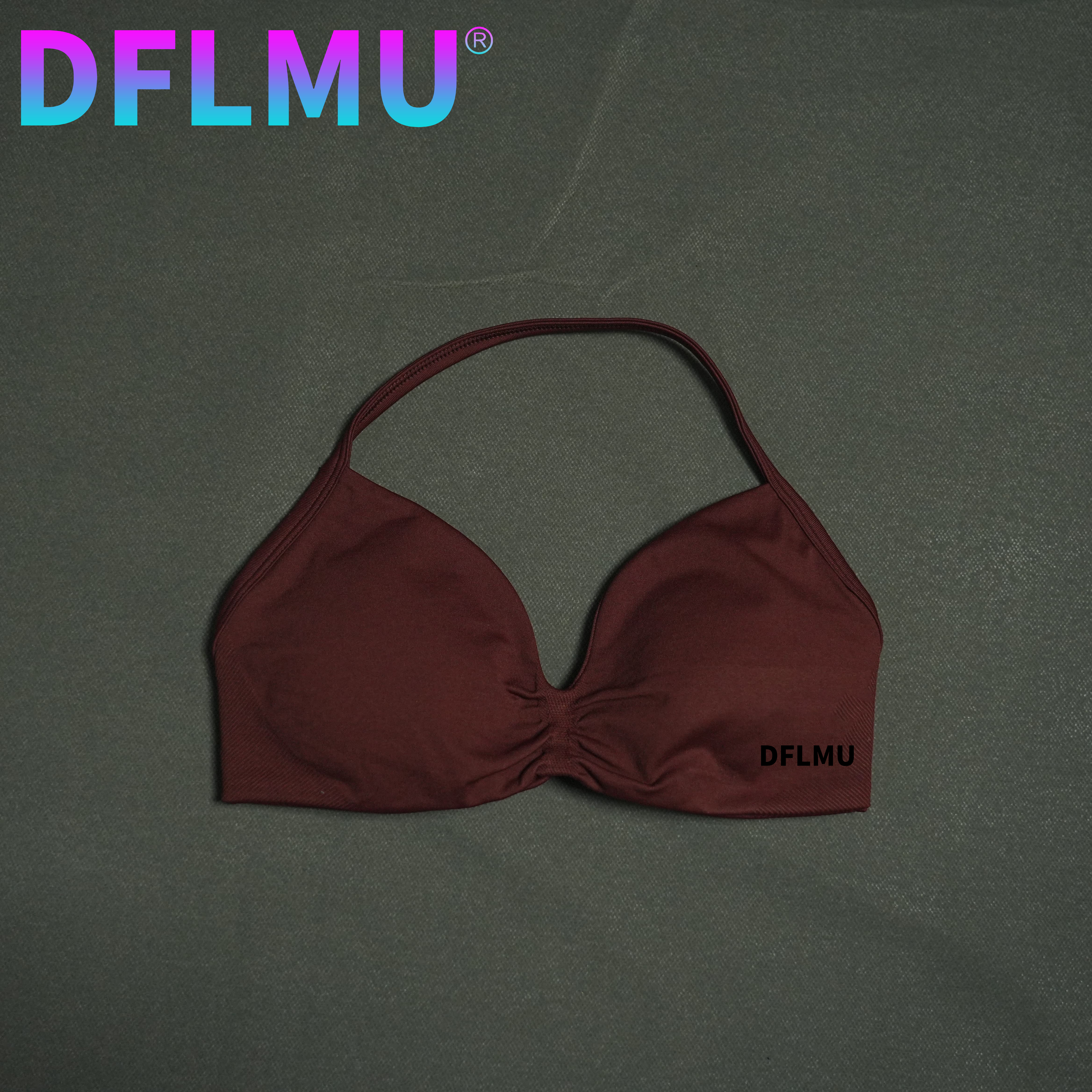 DFLMU Women Halter Sports Bra  - Plunge Bra Push Up ulasan dan harga
