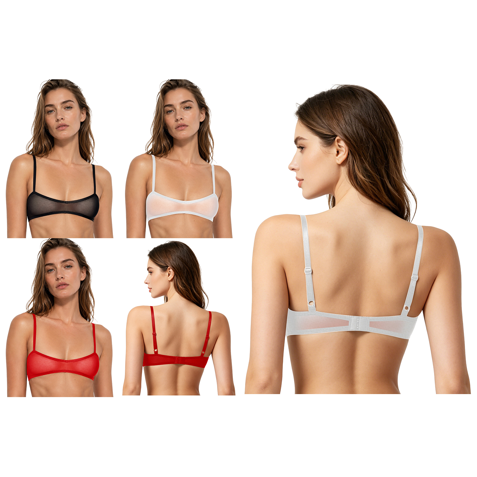 Womens See Through Sheer Mesh  - Sheer Mesh Bra ulasan dan harga