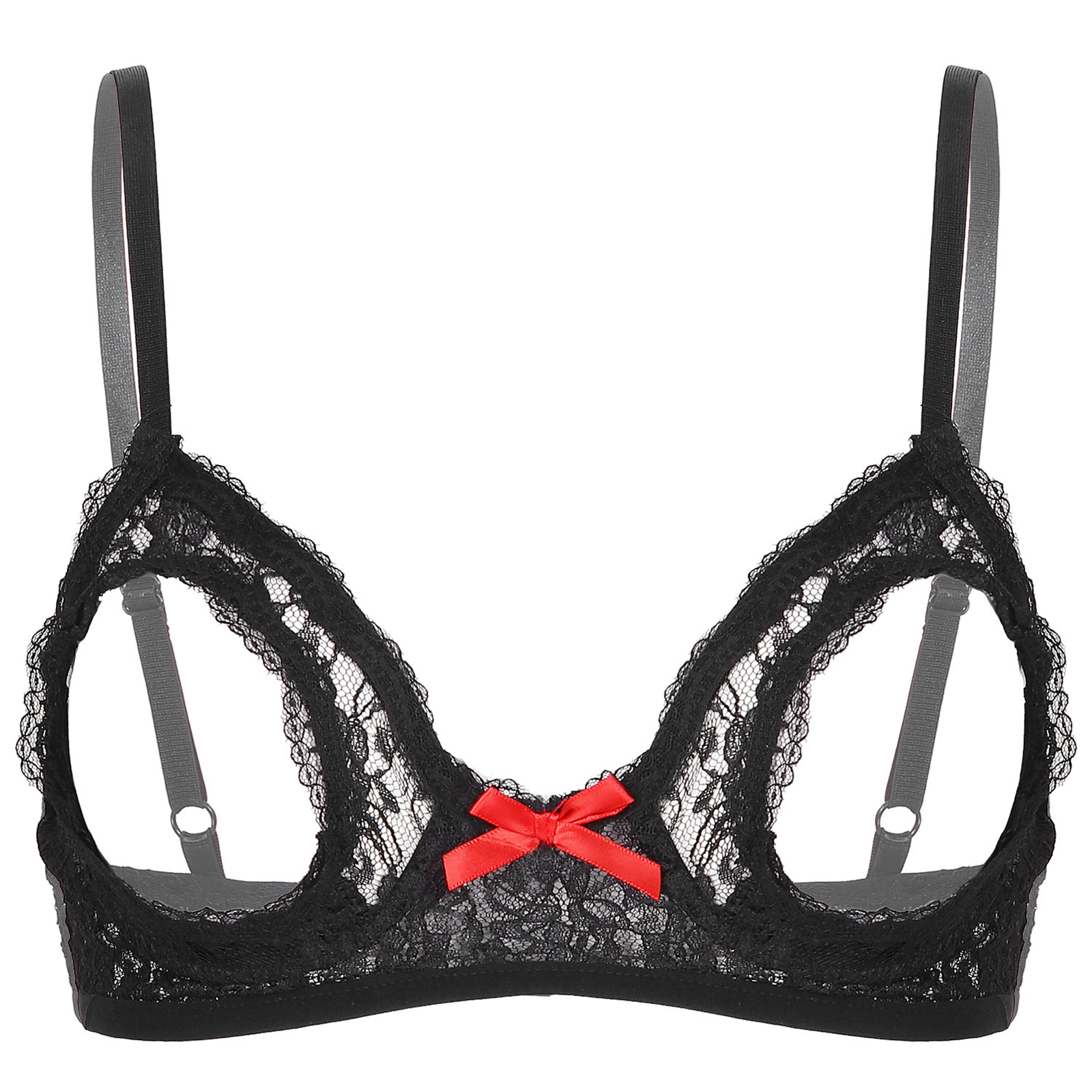 Womens Sheer Mesh Floral Lace  - Sheer Mesh Bra ulasan dan harga
