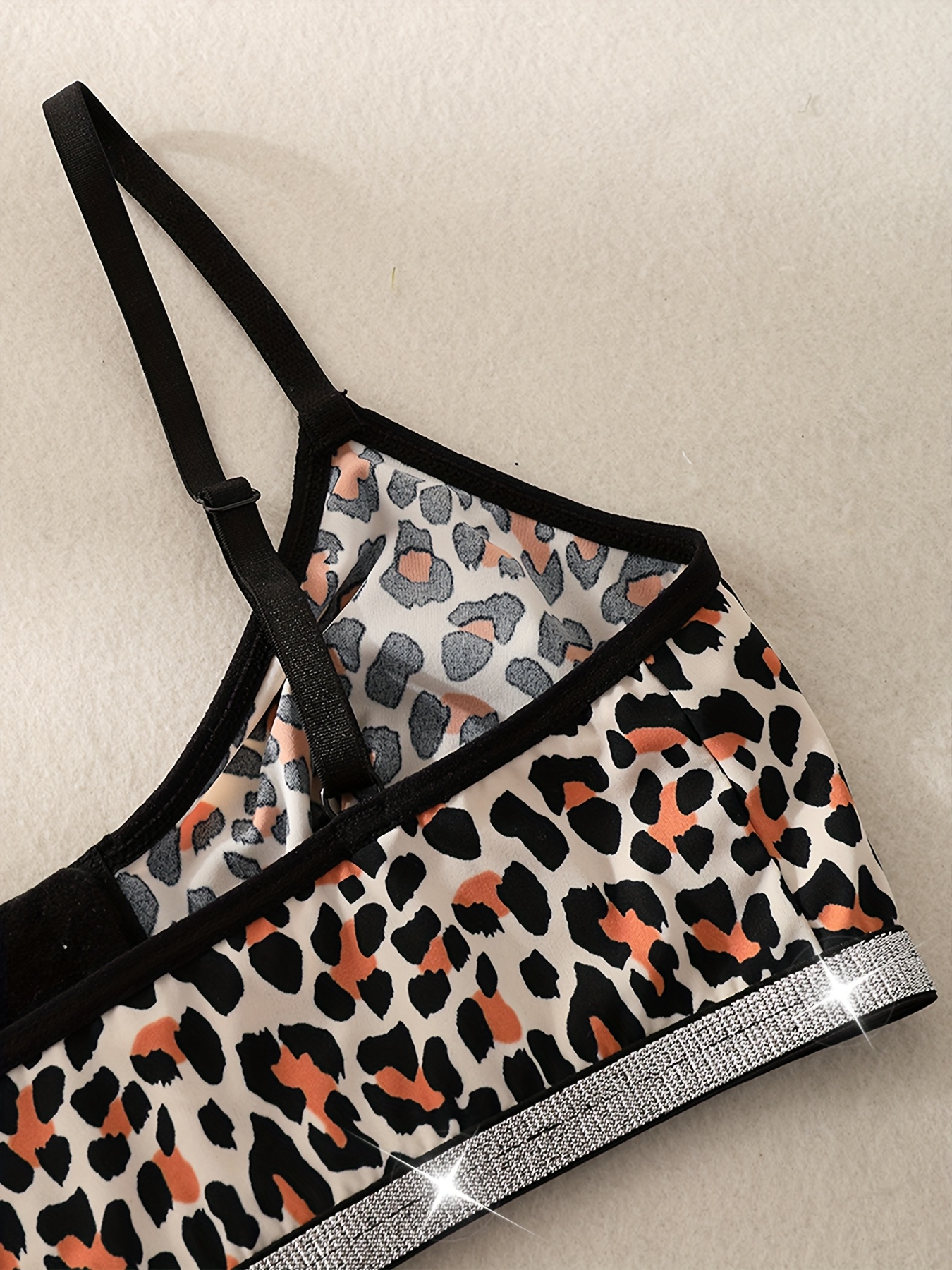 1pc Women's Leopard Print Wire - Wirefree Bra Comfort ulasan dan harga