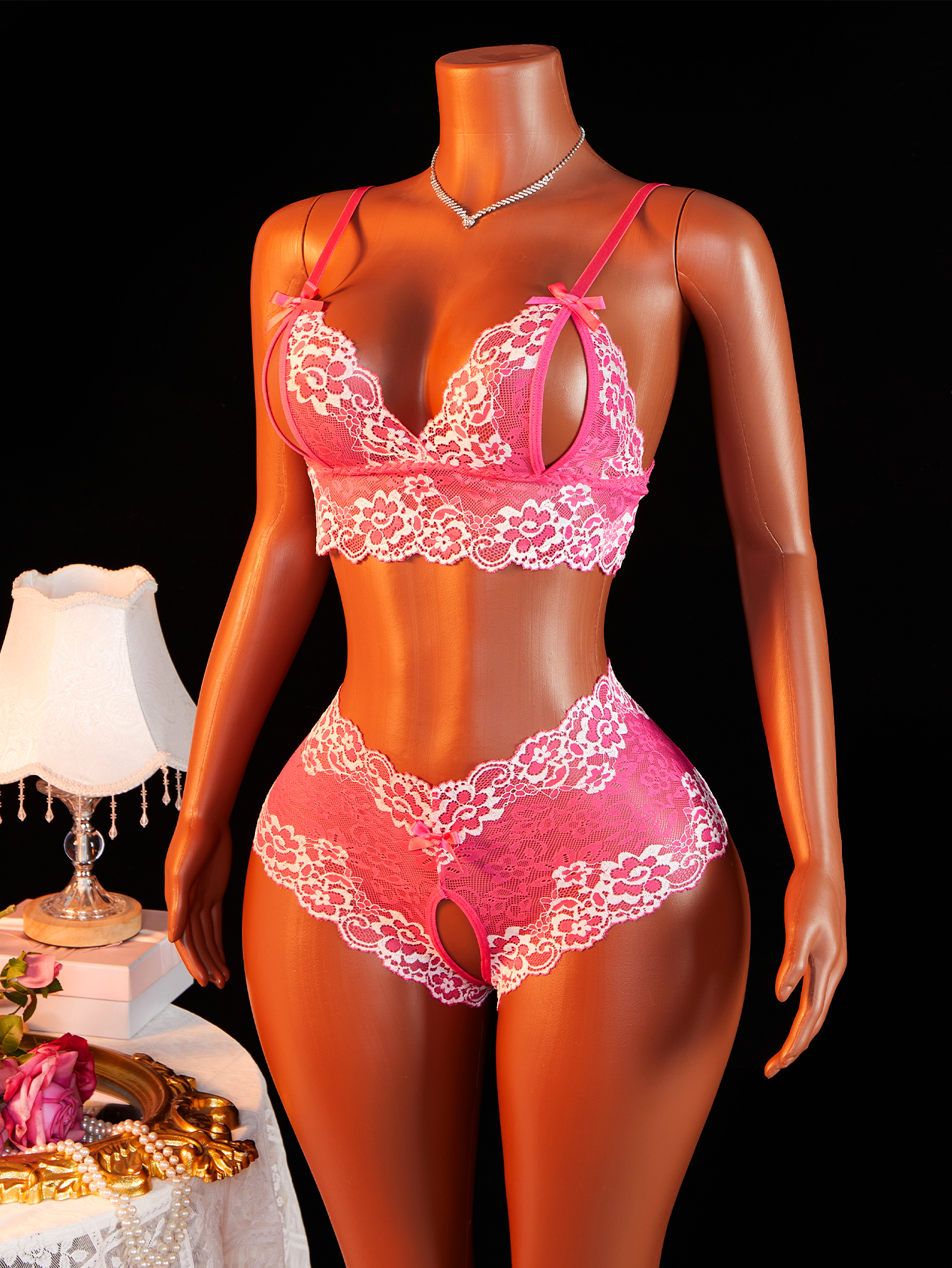 Women's Sexy Lingerie Set Slin - Sheer Bra Lace ulasan dan harga