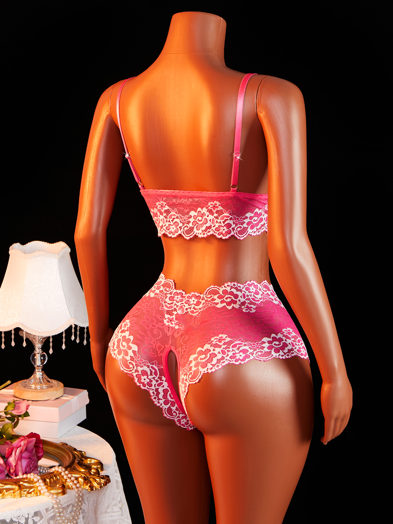 Women's Sexy Lingerie Set Slin - Sheer Bra Lace ulasan dan harga