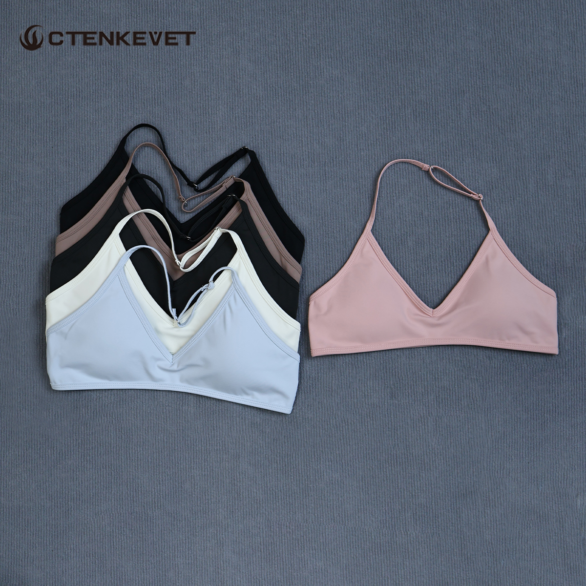 Women's Summer Halter Neck Pad - Sports Bra Racerback ulasan dan harga