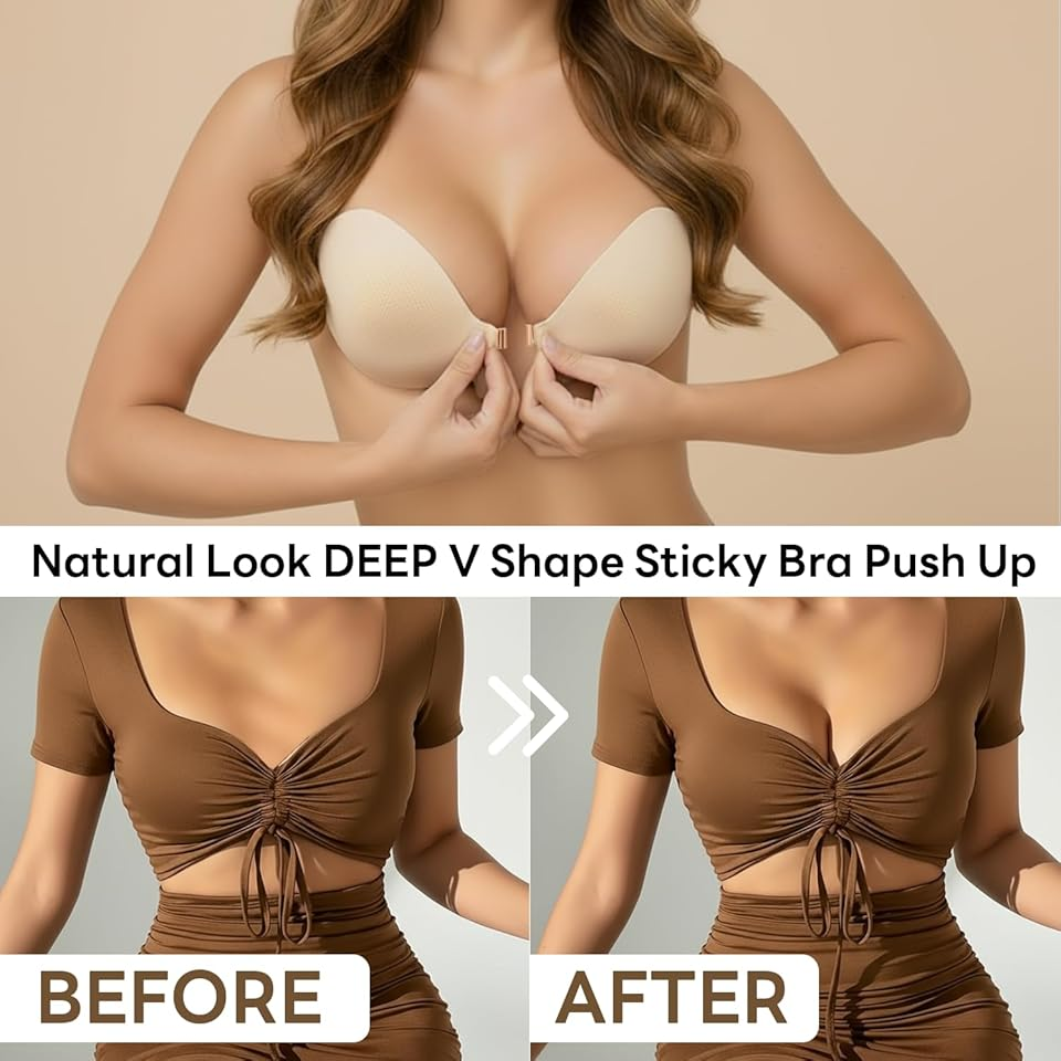Invisible Strapless Sticky Bra - Backless Bra Sticky ulasan dan harga