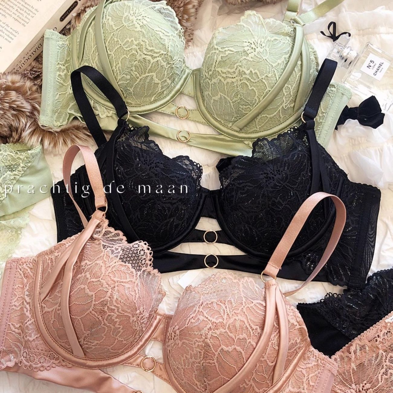 Sexy Hollow Lace Bra Set Large - Cotton Bra Everyday ulasan dan harga