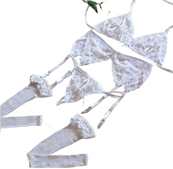 Lace Women Lingerie Set 4 Pcs  - Lace Bralette Set ulasan dan harga
