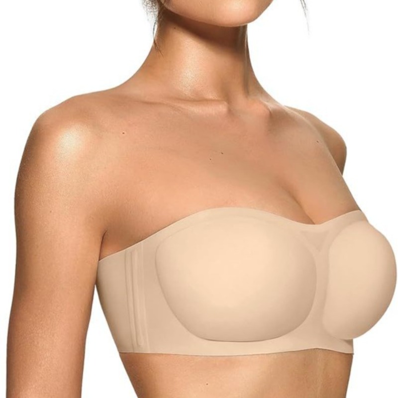 Women's Strapless Bra with Pus - Plunge Bra Push Up ulasan dan harga