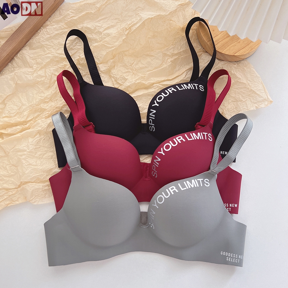 Simplicity Letters Printed Bra - Cotton Bra Everyday ulasan dan harga