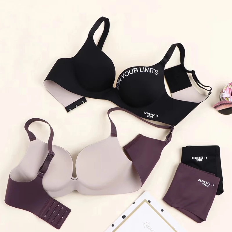 Simplicity Letters Printed Bra - Cotton Bra Everyday ulasan dan harga