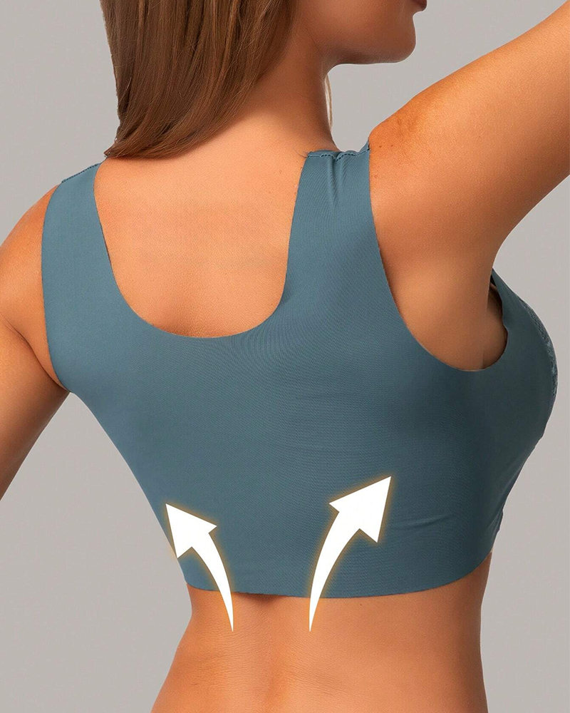 4Pcs Plus Size Women Seamless  - Plunge Bra Push Up ulasan dan harga